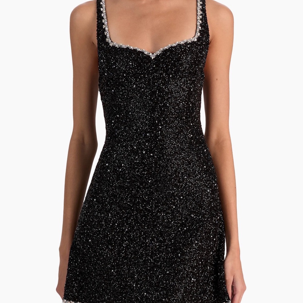 ALICE + OLIVIA Eve Embellished Sweetheart Minidress - Picture 4 of 7